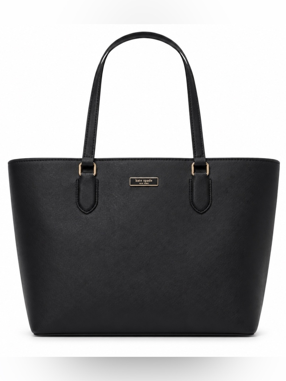 Kate Spade Black Saffiano Leather Staci Large Tote Bag